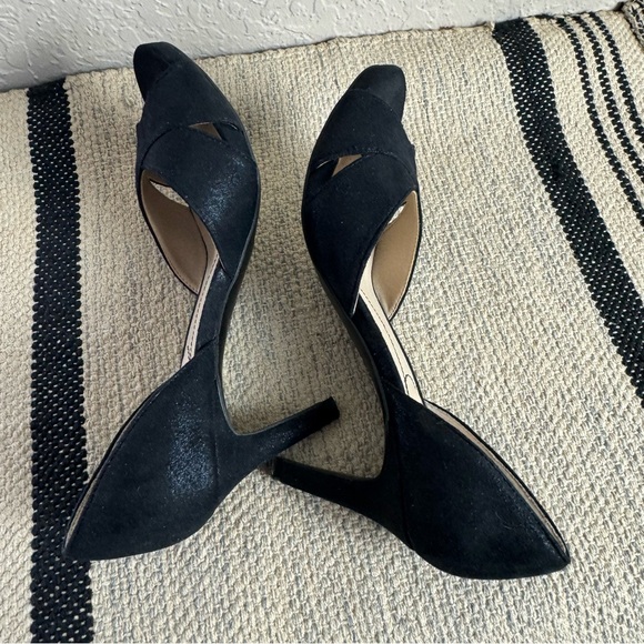 LifeStride Mykonos Peeptoe Heels in Shimmery Navy - Picture 4 of 8